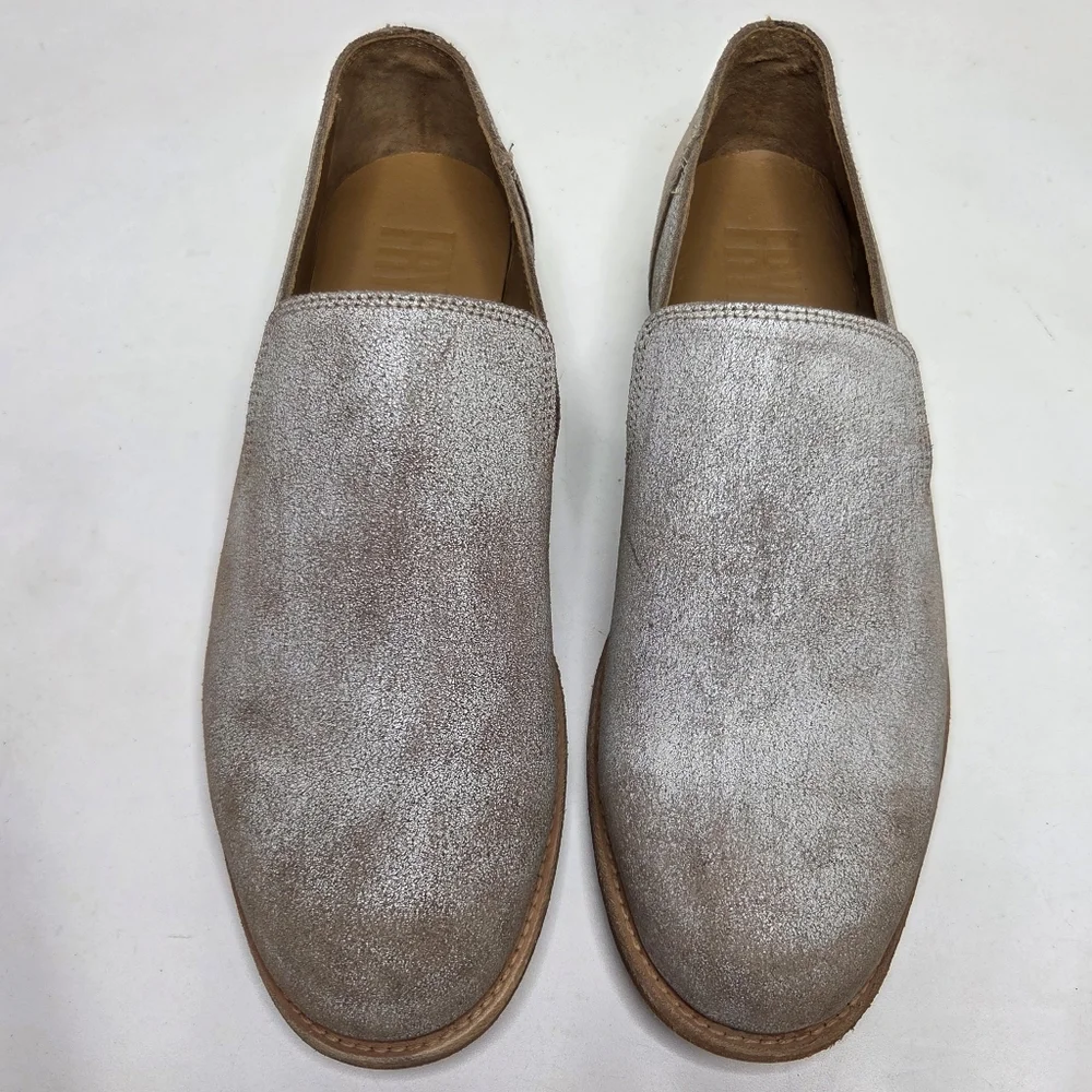 Frye Chris Venetian Slip-On Loafer Shoes Casual NWOB Distressed Mushroom Mens 9D - Picture 2 of 11